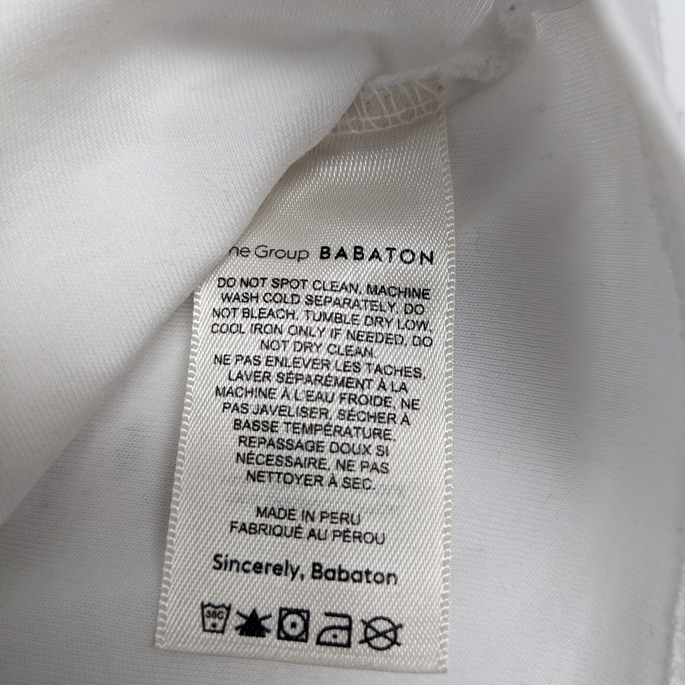 Aritzia "The Group Babaton" bundle of 2 women's t-shirt (white & grey) size 2XS - Picture 6 of 15